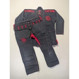 Sanabul A1 Black/Red Brazilian Jiu-Jitsu BJJ Gi Jacket Adult Unisex